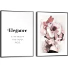 Reinders Set poster met lijst - Elegante Bloemenvrouw