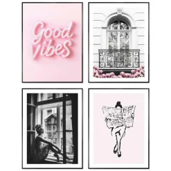 Reinders Set poster met lijst - Good Vibes