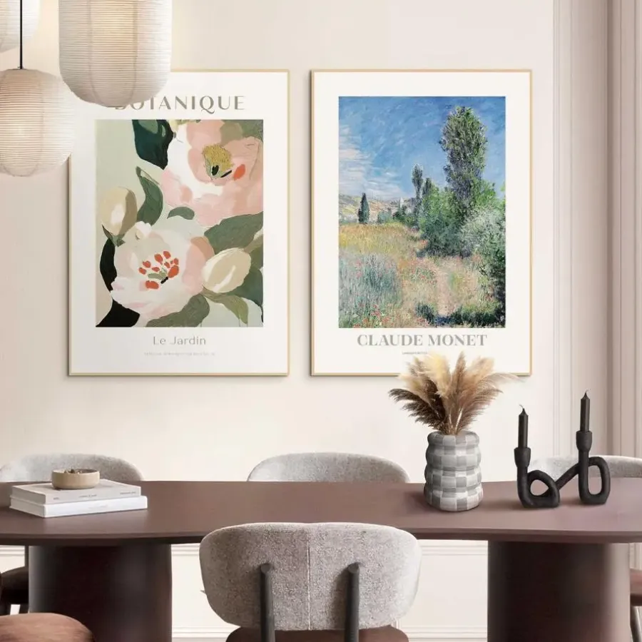 Reinders Set poster met lijst - Monet tuin bundel
