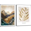 Reinders Set poster met lijst - Natuur met gouden twist