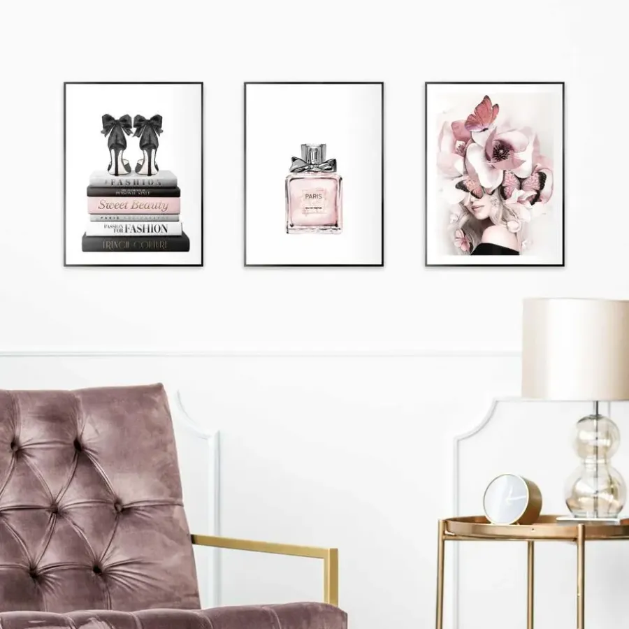 Reinders Set poster met lijst - Pink Beauty