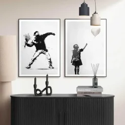Posters-Reinders Set poster met lijst - Street Art Banksy