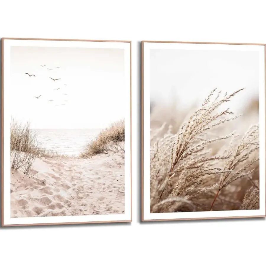 Reinders Set poster met lijst - Strand