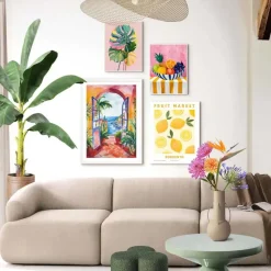 Posters-Reinders Set poster met lijst - Zomer in huis