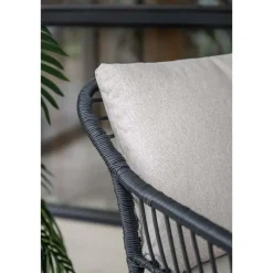 Tuinstoelen-Garden Impressions Set van 4 - Margriet tuinstoel - Zwart/Zand