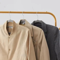Kledingopbergers-Merkloos Set van 50 Anti-slip kleerhangers, dunne Kledinghangers met Fluweel Grijs