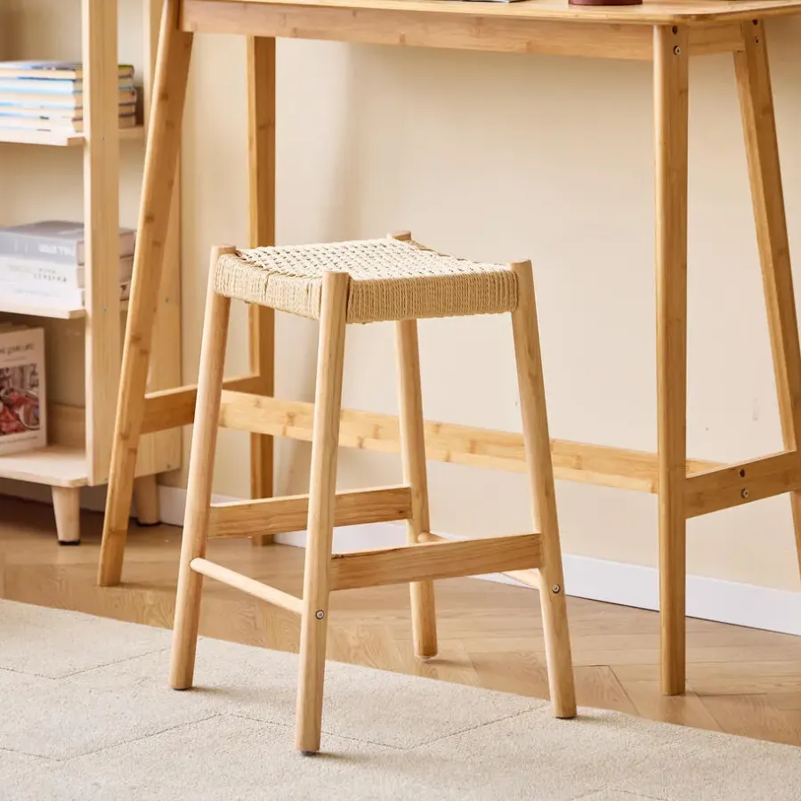 Nordlys Set van 2 Barkrukken Massief Hout Scandinavisch
