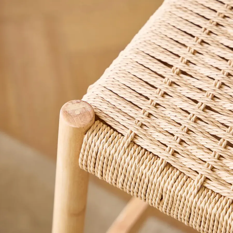 Nordlys Set van 2 Barkrukken Massief Hout Scandinavisch
