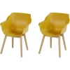 Tuinstoelen-Hartman Set van 2- Sophie Studio diningstoel- Curry Yellow- Teak poot