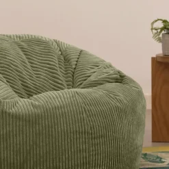 Zitzakken-icon Set van 2 Zitzak Kingston - Corduroy Zitzak Volwassenen - Saliegroen