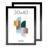 Fotolijsten-Merkloos Set van 2 Madison Fotokaders - 30x40 cm - Foto Lijsten in MDF Hout - Zwart