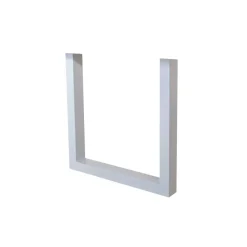 Tafelpoten-Dimehouse Set van 2 metalen tafelpoten U-frame wit - 8x70x72 cm - Metaal - Wit