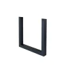 Tafelpoten-Dimehouse Set van 2 metalen tafelpoten U-frame zwart - 8x70x72 cm - Metaal - Zwart