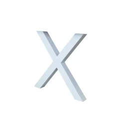 Tafelpoten-Dimehouse Set van 2 metalen tafelpoten X-frame wit - 8x70x72 cm - Metaal - Wit