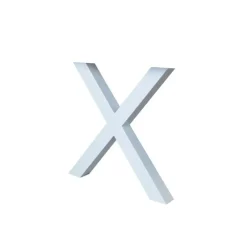 Tafelpoten-Dimehouse Set van 2 metalen tafelpoten X-frame wit - 8x70x72 cm - Metaal - Wit
