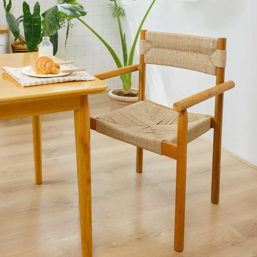 Tuinstoelen-Nordlys Set van 2 tuinstoelen van massief acaciahout