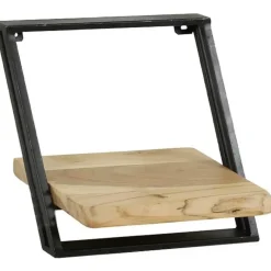 Wandrekken-Leen Bakker Set van 3 wandplanken Siebe-acacia/gepoedercoat metaal