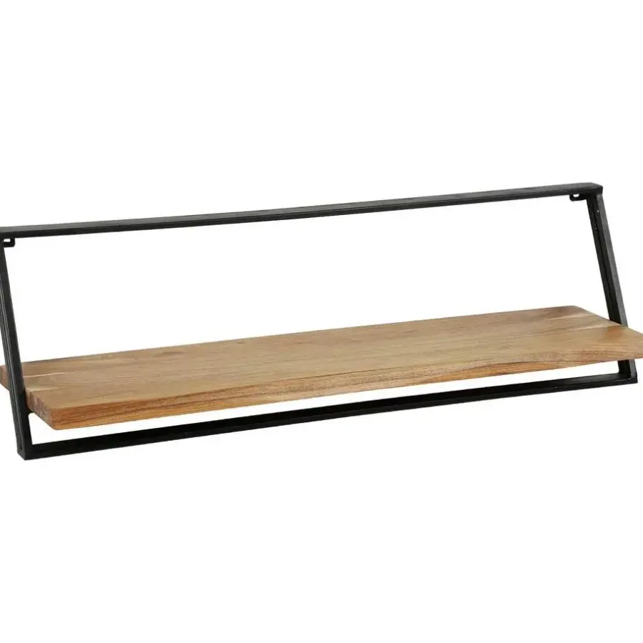 Wandrekken-Leen Bakker Set van 3 wandplanken Siebe-acacia/gepoedercoat metaal
