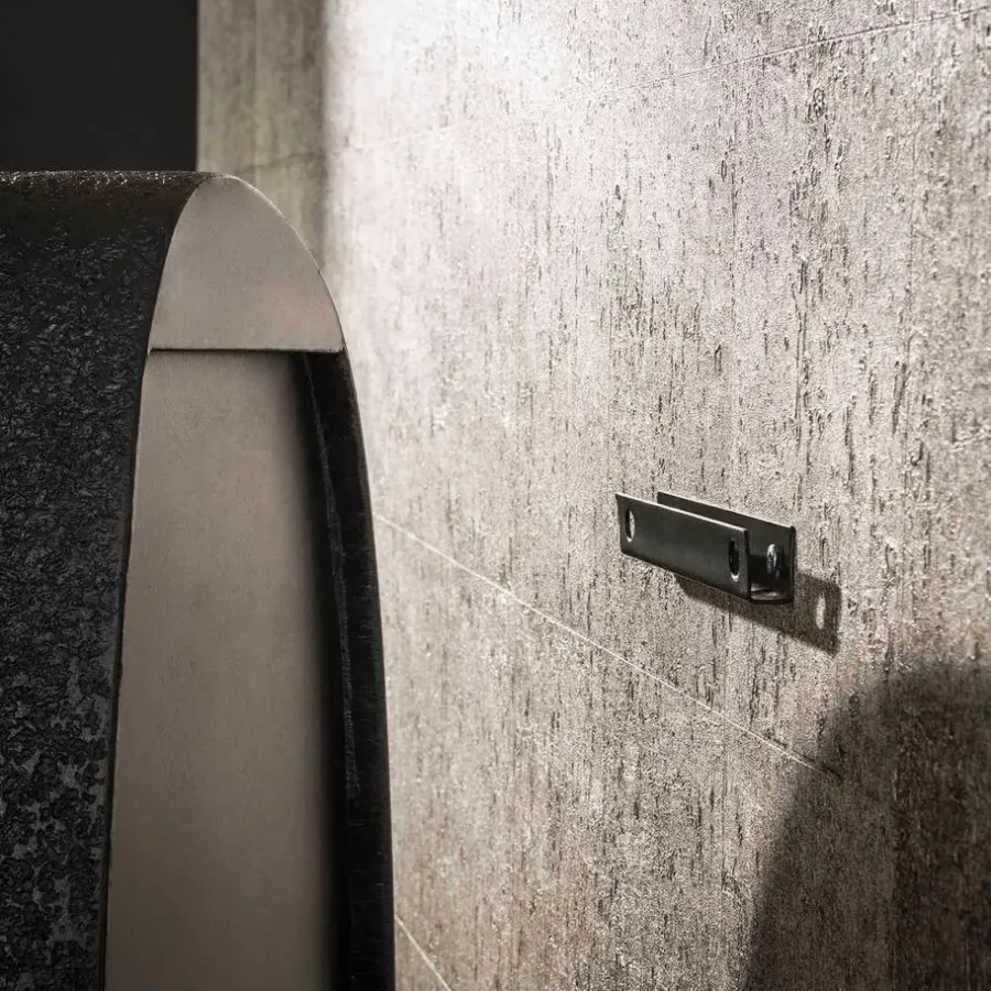 Wandrekken-Emob Set van 3 wandschappen Licorice-liquid metal