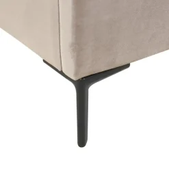 2-Persoons Bedden-Beliani SEZANNE - Bed met opbergruimte - Taupe - 180 x 200 cm - Fluweel