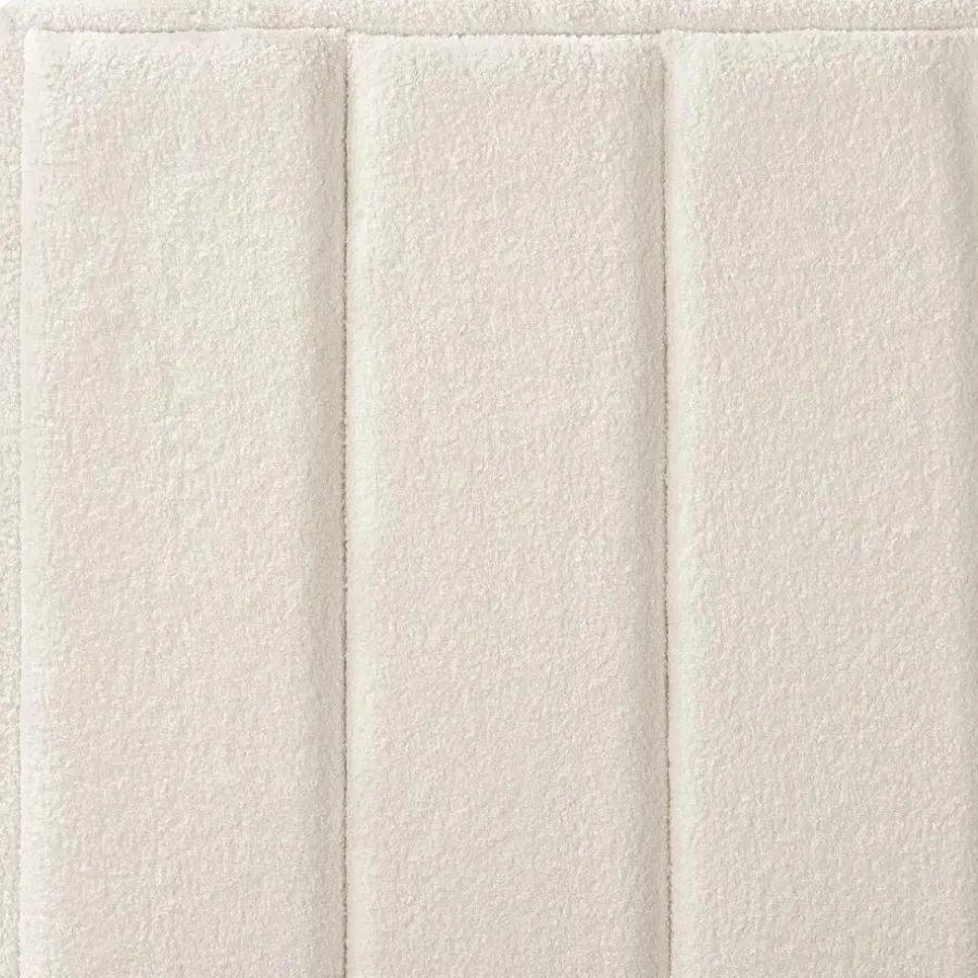 2-Persoons Bedden-Beliani SEZANNE - Bed met opbergruimte - Gebroken wit - 160 x 200 cm - Bouclé