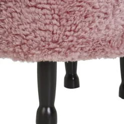 Hockers En Voetenbanken-Beliani SHEEP - Hocker - Roze - Polyester