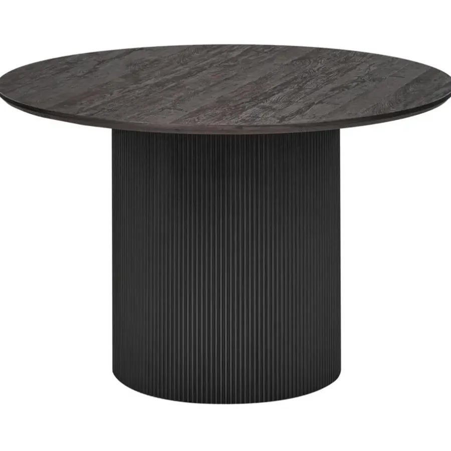 Ronde Eettafels-Beliani SHEHO - Eettafel - Zwart - 120 cm - MDF