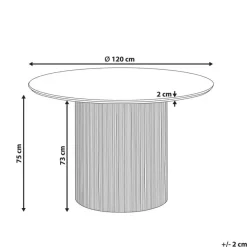 Ronde Eettafels-Beliani SHEHO - Eettafel - Zwart - 120 cm - MDF