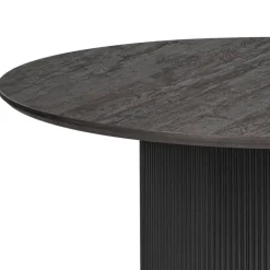 Ronde Eettafels-Beliani SHEHO - Eettafel - Zwart - 120 cm - MDF