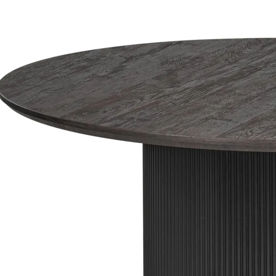 Ronde Eettafels-Beliani SHEHO - Eettafel - Zwart - 120 cm - MDF