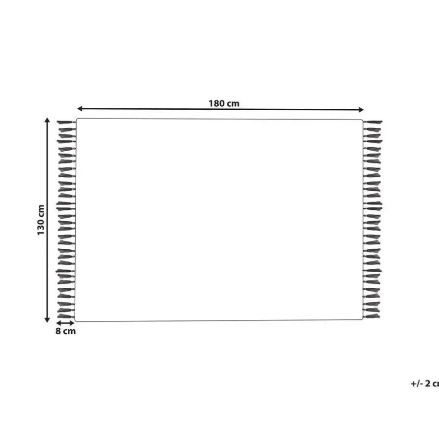 Beliani SHIVPURI - Plaid - Blauw - 130 x 180 cm - Katoen