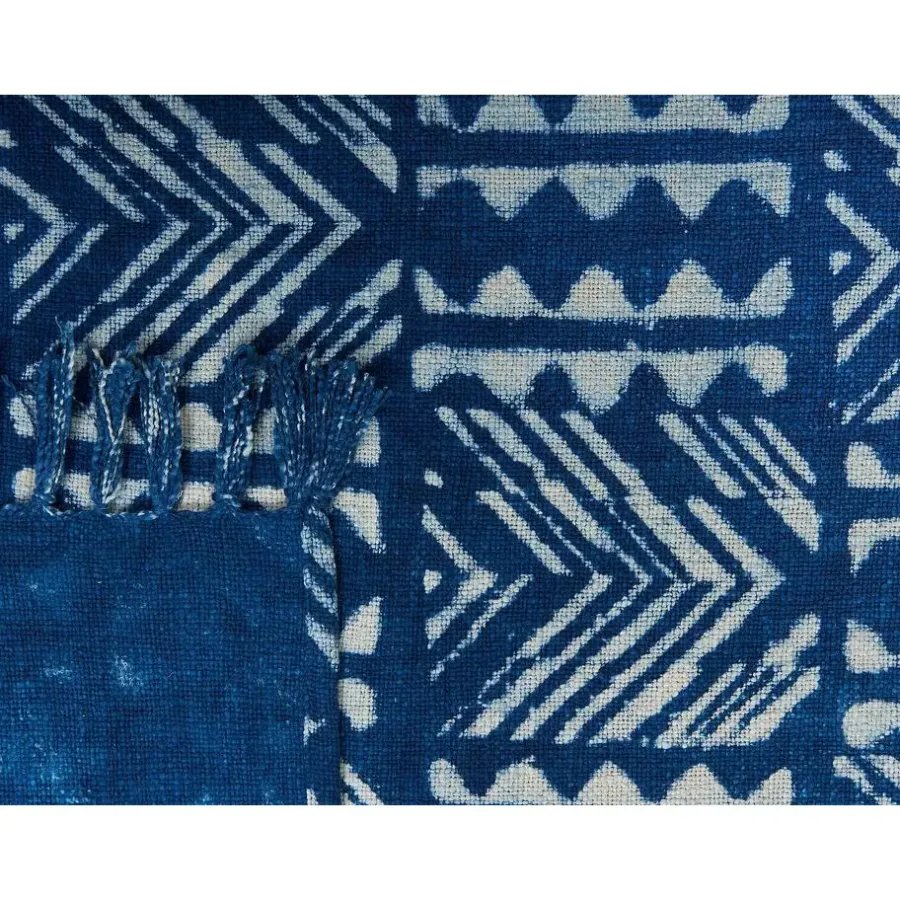 Beliani SHIVPURI - Plaid - Blauw - 130 x 180 cm - Katoen
