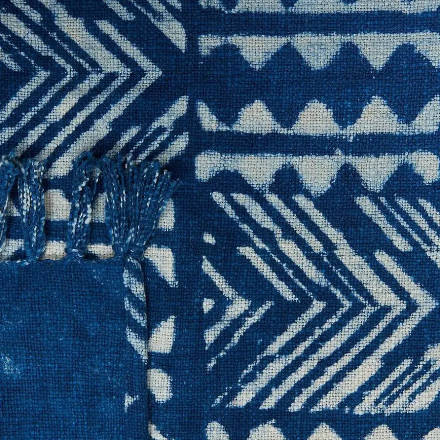 Beliani SHIVPURI - Plaid - Blauw - 130 x 180 cm - Katoen