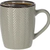 Kopjes, Mokken En Bekers-Leen Bakker Siaki Koffiemok/theemok - Fishbone - lichtgrijs - 370 ml