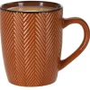 Kopjes, Mokken En Bekers-Leen Bakker Siaki Koffiemok/theemok - Fishbone - terra - 370 ml