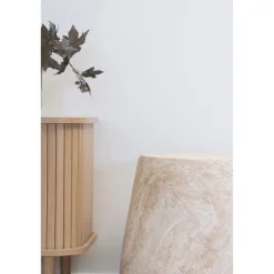 House Nordic Sidetable Fiberclay Naturel - 47,5x47,5x41cm - Bonn