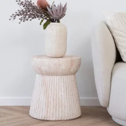House Nordic Sidetable Fiberclay Naturel - 37x37x43cm - Bonn
