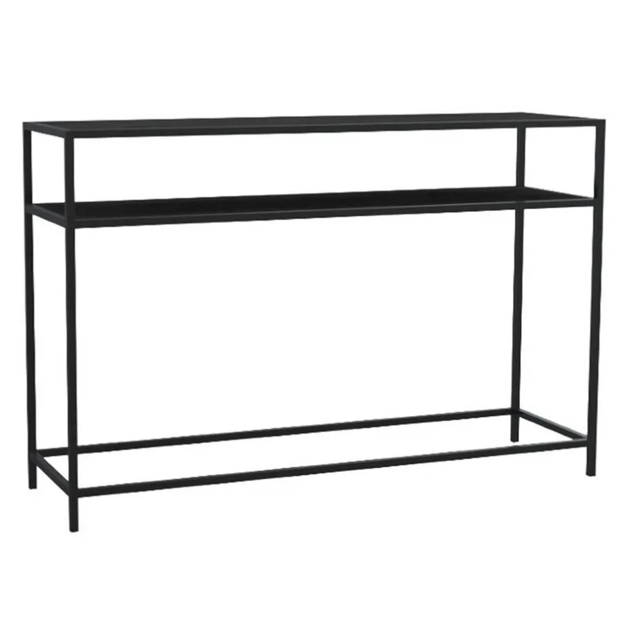 Leen Bakker Sidetable Jaxx - zwart - 79x120x35 cm