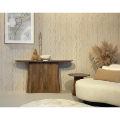 Livingfurn Sidetable Naturel Mangohout - 140x40x80cm - Salvator