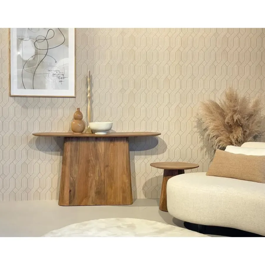 Livingfurn Sidetable Naturel Mangohout - 140x40x80cm - Salvator