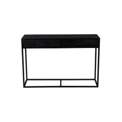 Livingfurn Sidetable Rechthoek 120cm - Zwart Mangohout - Kala
