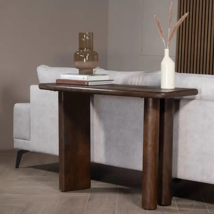 Giga Meubel Sidetable Zwart - Mangohout - 113x44x76cm - Tafel Rumi