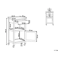 Trolleys-Beliani SIENA - Keukentrolley - Wit - MDF