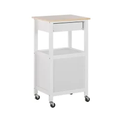 Trolleys-Beliani SIENA - Keukentrolley - Wit - MDF