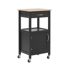 Trolleys-Beliani SIENA - Keukentrolley - Zwart - MDF