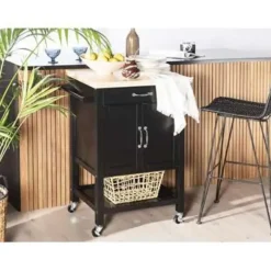 Trolleys-Beliani SIENA - Keukentrolley - Zwart - MDF
