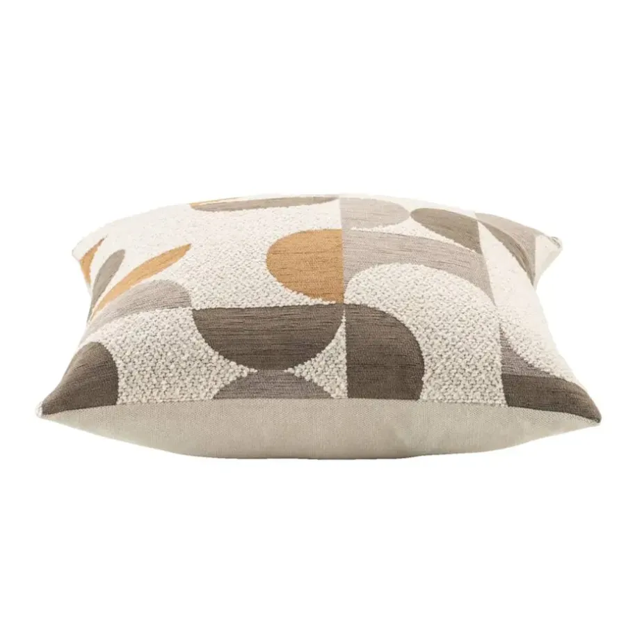 Sierkussens-Leen Bakker Sierkussen Jesper - off-white/bruin/grijs - 45x45 cm