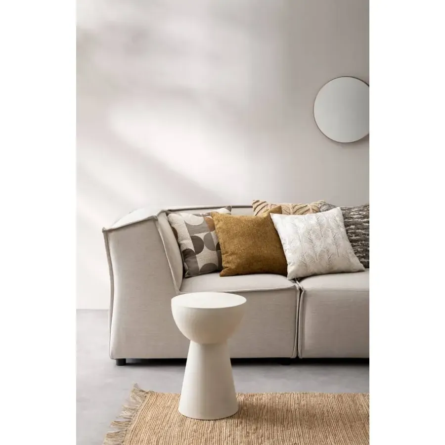 Sierkussens-Leen Bakker Sierkussen Jesper - off-white/bruin/grijs - 45x45 cm