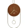 Leen Bakker SIERRE - Wandklok - Donkerbruin - MDF