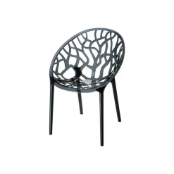 Tuinstoelen-Siesta Exclusive Siesta Crystal stapelbare stoel - Black Transparant